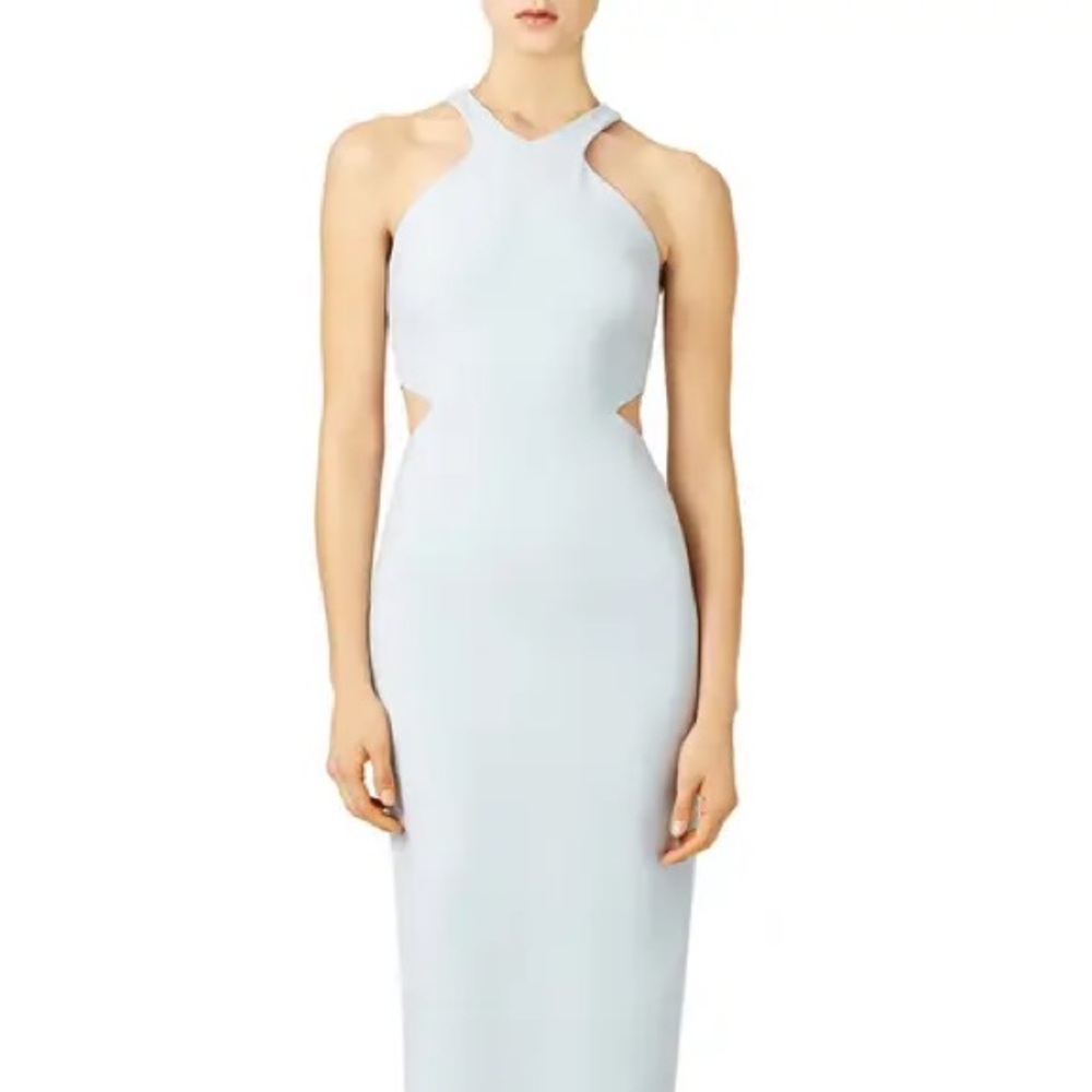 Elizabeth and James Tisha Gown (size 2) - light blue column dress with cutouts